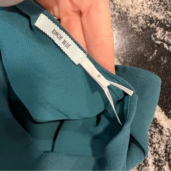 Kimchi Blue Long Sleeve Teal Green Dress with Back Cut Outs - Picture 15 of 15